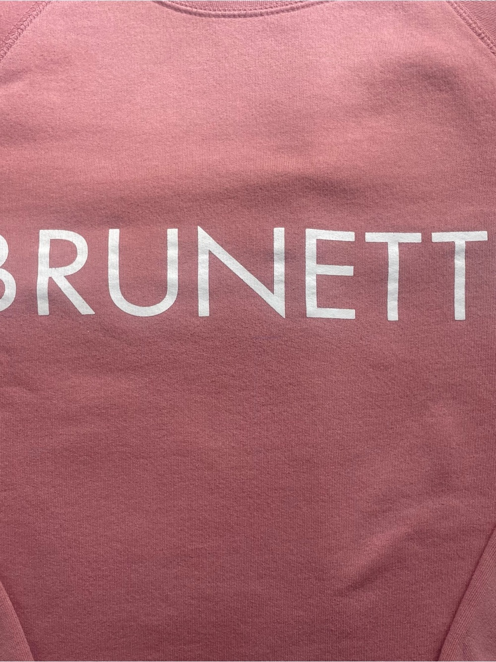 Brunette The Label Crewneck Sweatshirt Dusty Pink Graphic Pullover L/XL - Picture 3 of 8